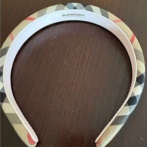 Burberry Beige and Black Check Headband